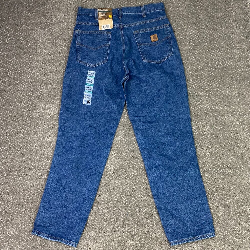 Carhartt B17 DST Jeans Men's 36 x 32 Fits 34 x 32.5 Blue Tapered Leg Relaxed Fit